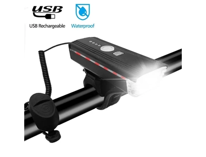 Фара usb + сигнал StVZo HJ-062 з датчиком світла, AL корпус 300 LM . Type C