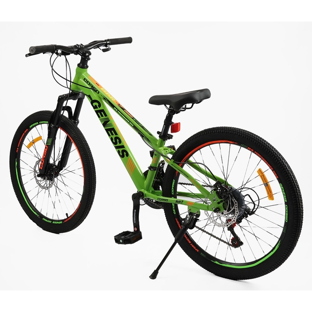 Велосипед 24 ST Corso «GENESIS»  G-24377 сталь 11", (к-т SunRun) салатовий фото westvelo.com