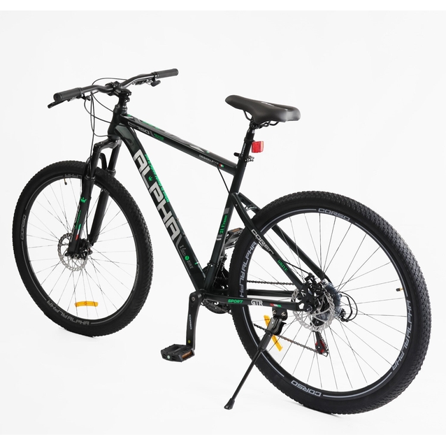 Велосипед 29 ST Corso «ALPHA» LF-29102 сталь 21", (к-т SHIMANO) чорний фото westvelo.com