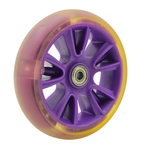 Колесо самоката дитячого поліуретан Ø135мм, діодне, фіолетовий