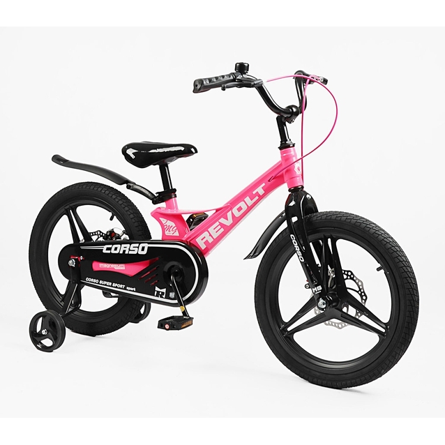 Дитячий велосипед 18 MG Corso «REVOLT» RV-18017, магнієва рама, рожевий фото westvelo.com