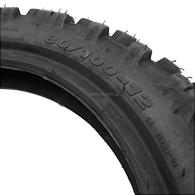 Покришка "12" 80/100-12 DELI TIRE Індонезія (114) шипована-крос TT фото westvelo.com