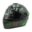 Мото шолом, закритий (L) QIKE TRON "215" чорно-салатовий, глянцевий фото westvelo.com