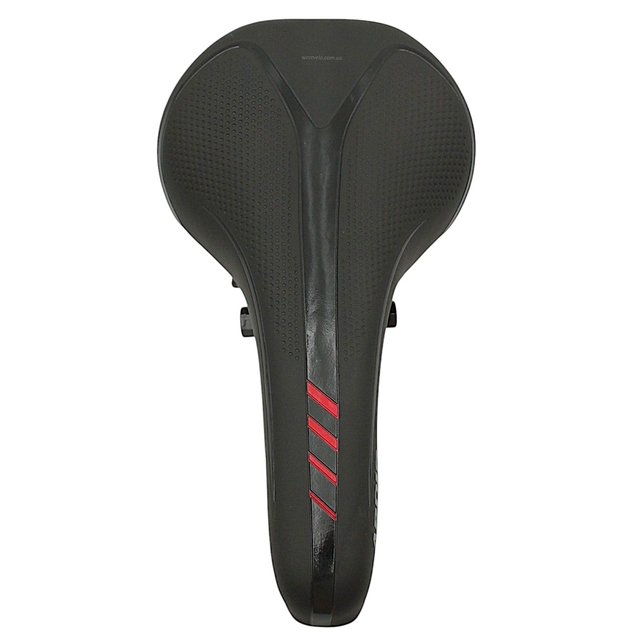 Сідло мтв ARDIS № 776, чорне з червоними смужками (270х145) фото westvelo.com