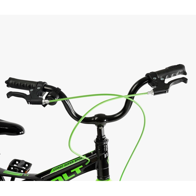 Дитячий велосипед 16 MG Corso «REVOLT» MG-16090, магнієва рама, чорно-салатовий фото westvelo.com