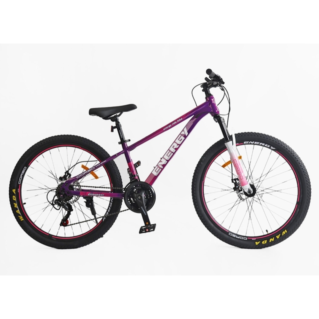 Велосипед 26 ST Corso «ENERGY» EN-26655 сталь 13", (к-т SHIMANO) фіолетово-рожевий фото westvelo.com