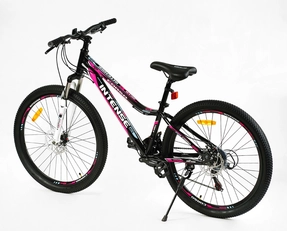 Велосипед 26 ST Corso «INTENSE» NT-26089 сталь 13", (к-т Saiguan) чорно-рожевий