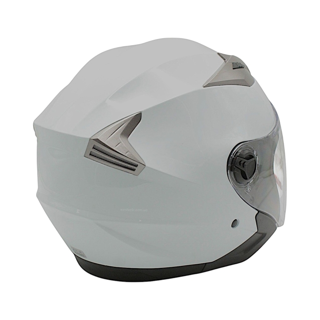 Мото шолом, відкритий (M 57-58) BLD-708 білий глянець з відкидними окулярами фото westvelo.com
