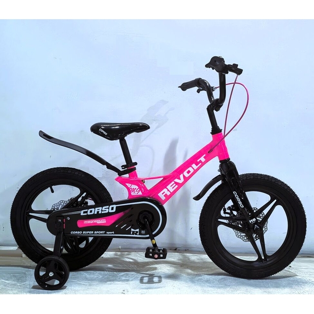 Дитячий велосипед 16 MG Corso «REVOLT» RV-16300, магнієва рама, рожевий фото westvelo.com