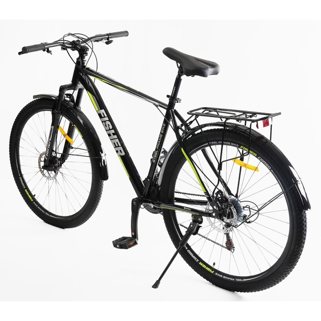 Велосипед 29 ST Corso «FISHER» FS-70190 сталь 21", (к-т SHIMANO) чорно-сіро-жовтий фото westvelo.com