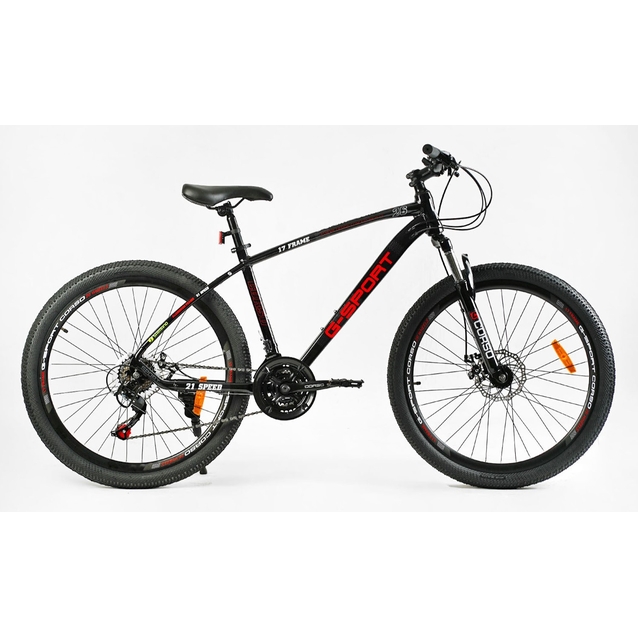 Велосипед 26 AL Corso «G-SPORT» G-26124 алюміній 17", (к-т Shimano репліка) чорно-червоний