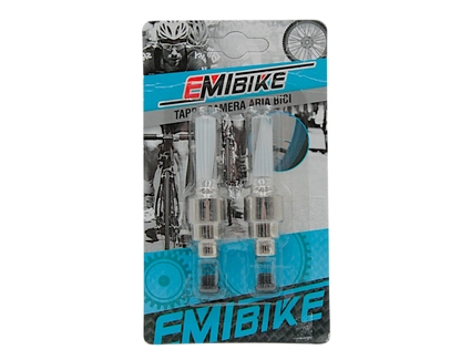 Мигалка-ковпачок на ніпель колеса прозора EMI BIKE (червоно-зелена)