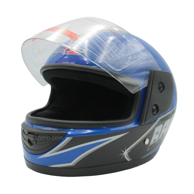 Мото шолом, закритий (XS 53-54) F2 "BAILIDE" , синій глянець (825-2) фото westvelo.com