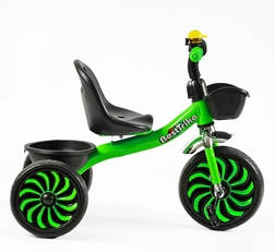 Дитячий велосипед 3-х колісний EVA (піна) Best Trike SL-12960 салатовий, дзвіночок, 2 кошики