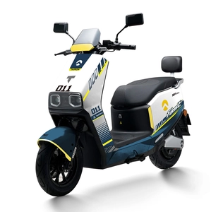 Електроскутер Tairon «FS» 320092, двигун 2000W, акумулятор 72V 48Ah літій-залізо-фосфатний, біло-синій, колеса 12/10"