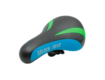 Сідло дитяче Golden Toys (230х190мм) чорно-синє-зелене
