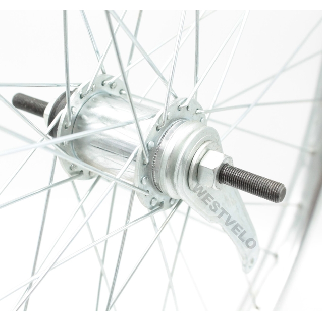 Колесо 26 зад, обід нікель, спиця 2мм, вт. Falcon (нікель) + к-т фото westvelo.com