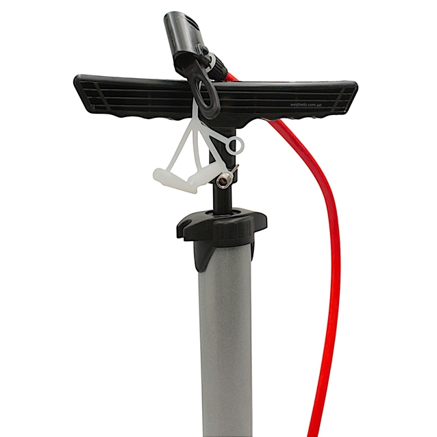 Насос авто HAND pump,(608) сталевий сірий, 2-ний наконечник (AV/FV) фото westvelo.com