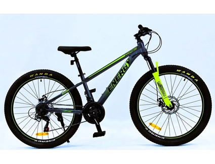 Велосипед 26 ST Corso «ENERGY» EN-26054 сталь 13", (к-т SHIMANO) графітово-салатовий
