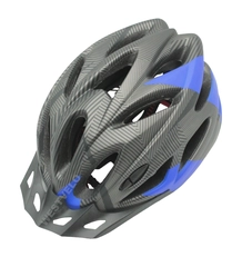 Вело шолом "Carbon" з мигалкою сіро-синій
