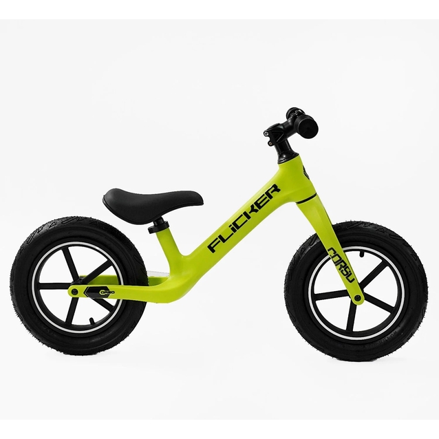 Велобіг 12 Corso надувні колеса, нейлонова рама «FLICKER» FL-0174-65 салатовий фото westvelo.com