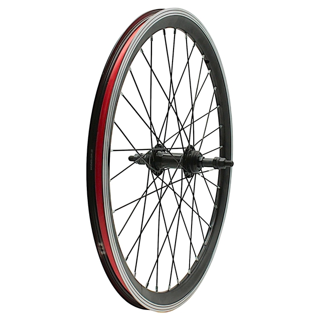 Колесо 22 зад, обід 2-ний чорний, втулка М на віночках, чорна спиця (AL-22633 V) з фліпером фото westvelo.com