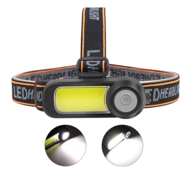Ліхтар налобний на usb зарядку, WH-1707 фото westvelo.com