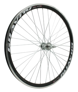 Колесо 26 зад, обід 2-ний чорний, вт. ST. на віночках, диск різьба