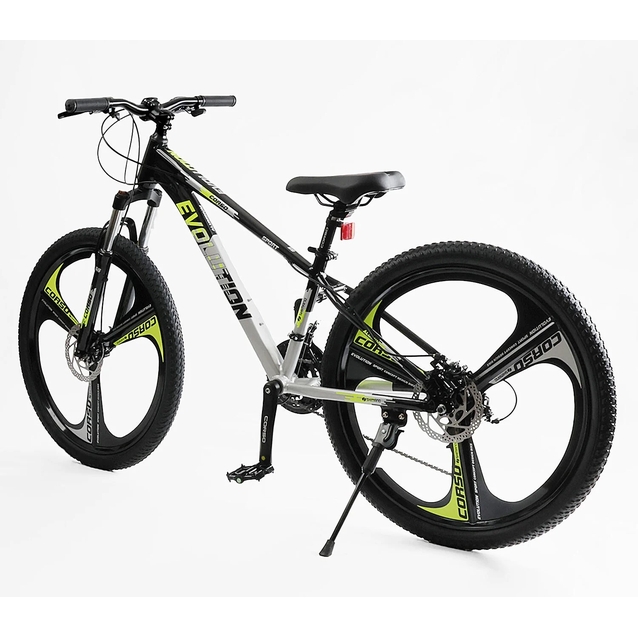 Велосипед 26 AL Corso «EVOLUTION» EV-26470 алюміній 13", (к-т SHIMANO) чорно-сіро-жовтий фото westvelo.com