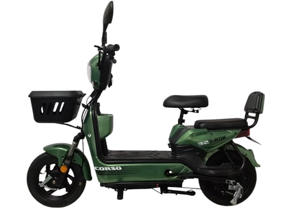 Електроскутер Corso «T-ROK32» TR-085517, двигун 500W, акумулятор 48V/20Ah свинцево-кислотний, зелений, колеса 14"