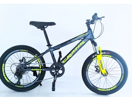 Велосипед 20 ST Corso «CRANK» CR-20699 сталь 11", (к-т SHIMANO) графітово-жовтий
