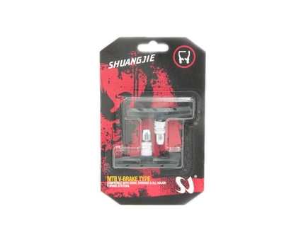 Колодки гальмівні V-brake SHUANGJIE на блістері чорні