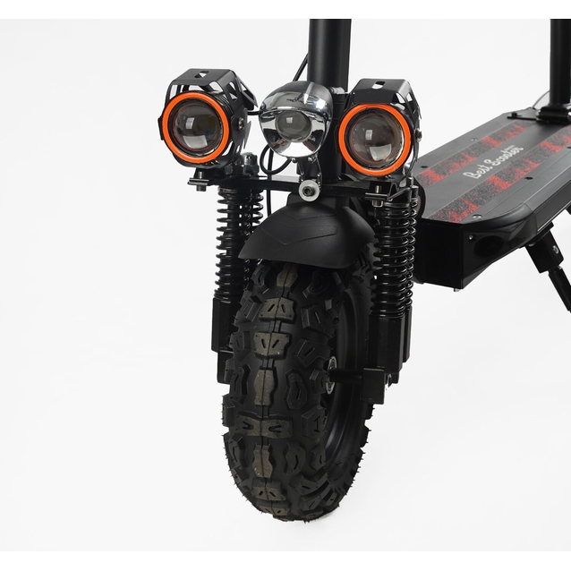 Електросамокат Best Scooter BS-80632 двигун 1200W, акумулятор літієвий 48V18Ah, з сидінням, чорно-червоний фото westvelo.com