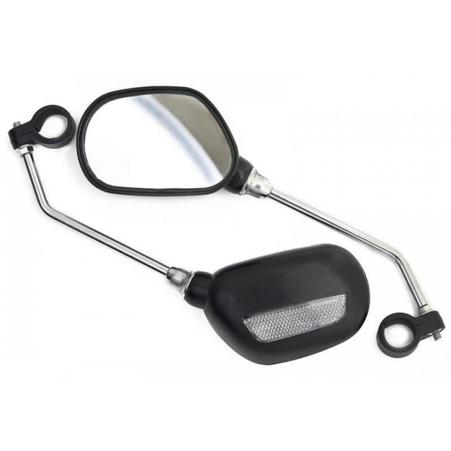 Дзеркало "JING YI" JY-102 з катафотом білим фото westvelo.com