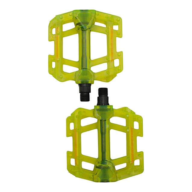 Педалі полікарбонат Hengchi FPD-287, прозорий, салатові (Тайвань) фото westvelo.com