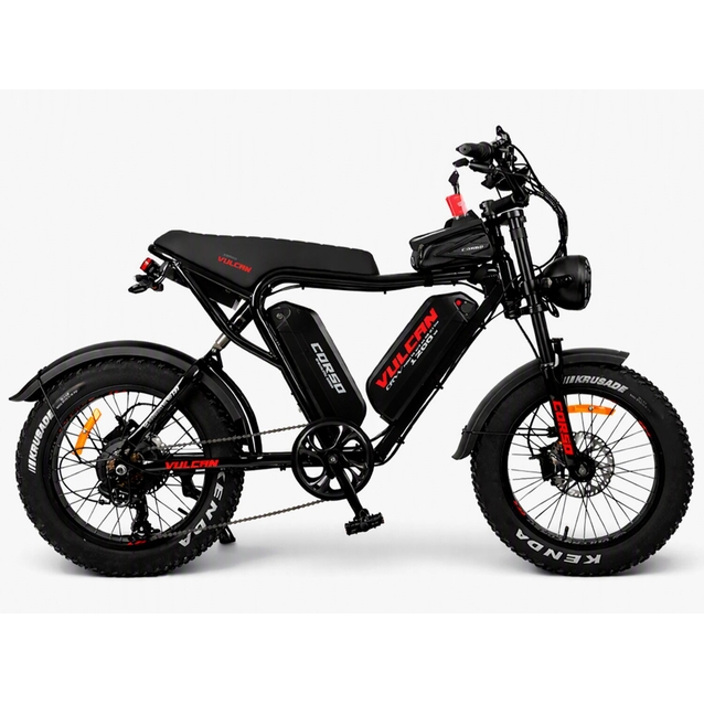 Електрофетбайк 20 ST Corso «VULCAN» L-70740 сталь, двигун 1200W, акумулятор 2х48V 18Ah літієвий, (к-т SHIMANO) чорний фото westvelo.com