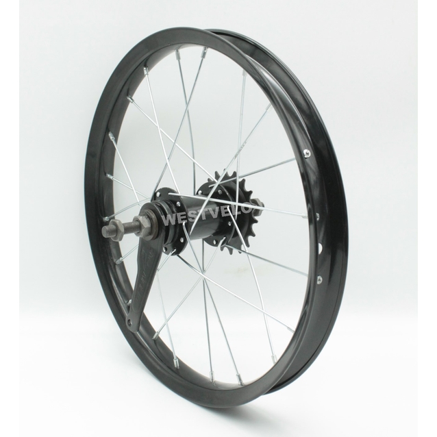Колесо 16 зад обід чорний, втулка Falcon (чорна) + к-т фото westvelo.com