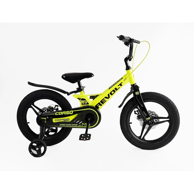 Дитячий велосипед 16 MG Corso «REVOLT» MG-16480, магнієва рама, жовтий фото westvelo.com