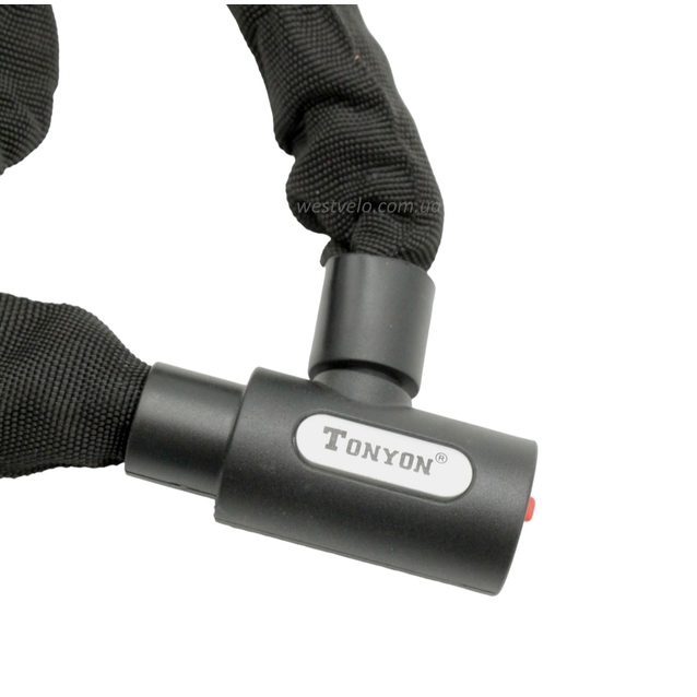 Замок на ключ ланц, TONYON (TY762) Ø6mm L-900mm в чохлі фото westvelo.com