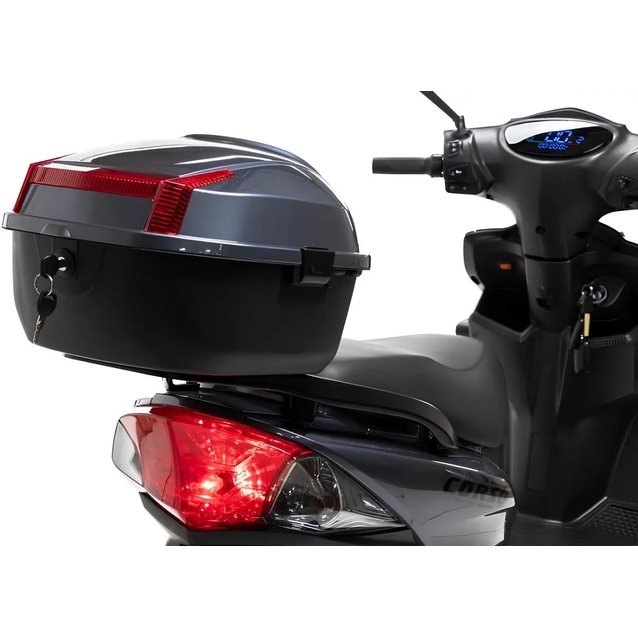 Електроскутер Corso «ATMOS» TS-731147, двигун 2000W, акумулятор 72V/35Ah графеновий, сірий, колеса 10" + 1 ящик. акум фото westvelo.com