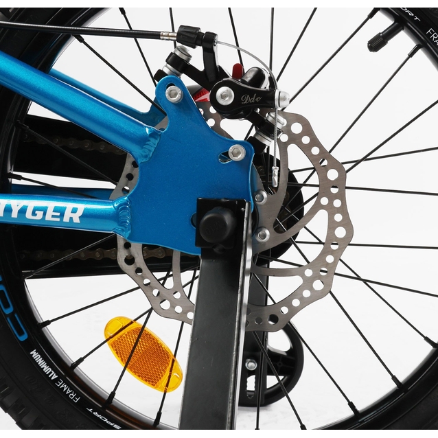 Дитячий велосипед 18 AL Corso «TAYGER»  TG-90411 алюмінієва рама, дискові гальма, синій фото westvelo.com