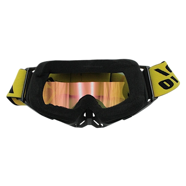 Мото окуляри Кросс-ендуро 100% 109-1-8, чорні, дзеркальний візор (class B) фото westvelo.com