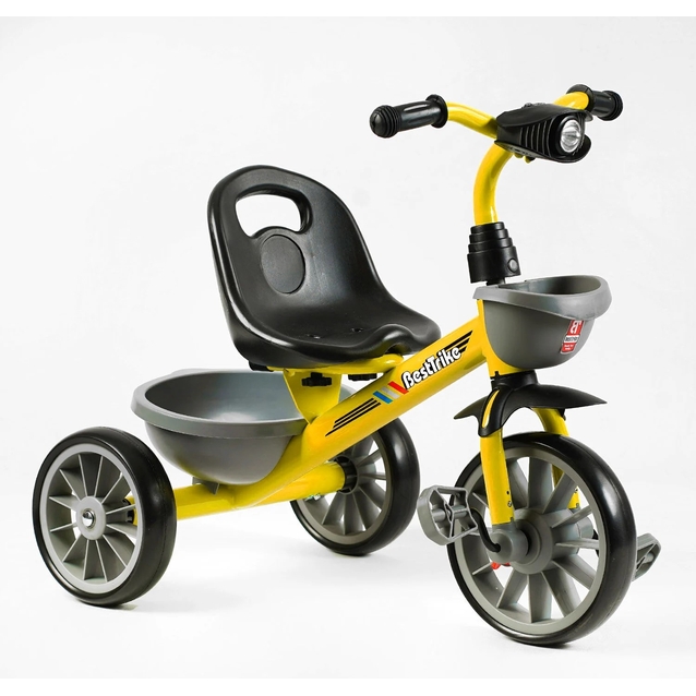 Дитячий велосипед 3-х колісний EVA (піна) Best Trike BS-16390 жовто-сірий