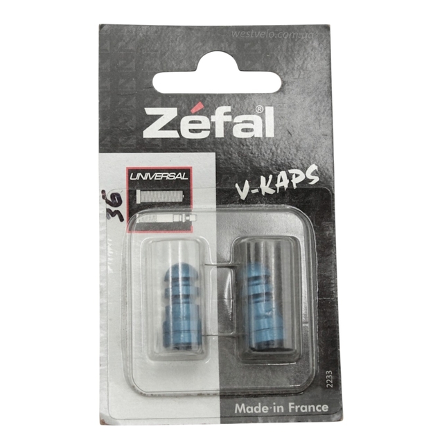 Ковпачок камери ZEFAL V-KARS (2шт) синій (FRANCE) фото westvelo.com