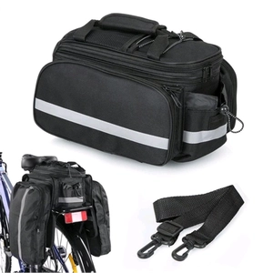 Сумка на багажник двох-стороння чорна