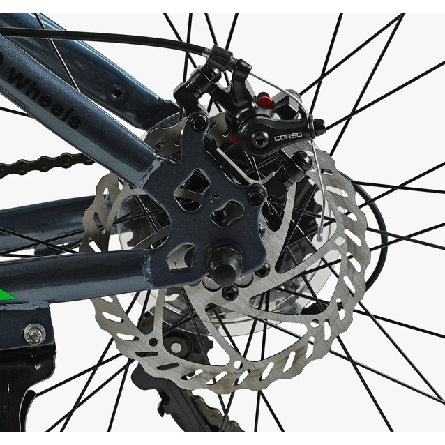 Велосипед 29 ST Corso «ALPHA» LF-29360 сталь 19", (к-т SHIMANO) графіт (сіро-блакитний)