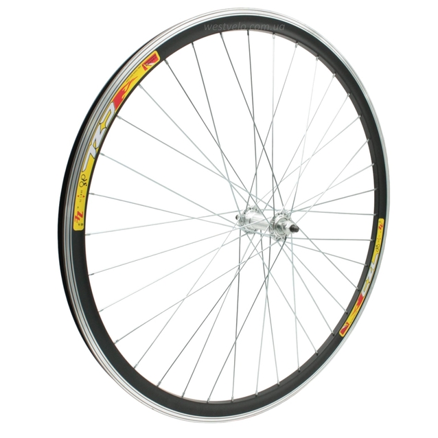 Колесо 28-29 перед, обід 2-ний чорний, втулка AL. на віночках фото westvelo.com