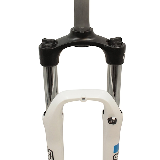 Вилка 27.5 аморт. безрізьб. SR SUNTOUR (SF18-XCE-DS) Ø28.6mm (1-1/8) disk AL шток L-255mm.біла.хід: 80мм фото westvelo.com