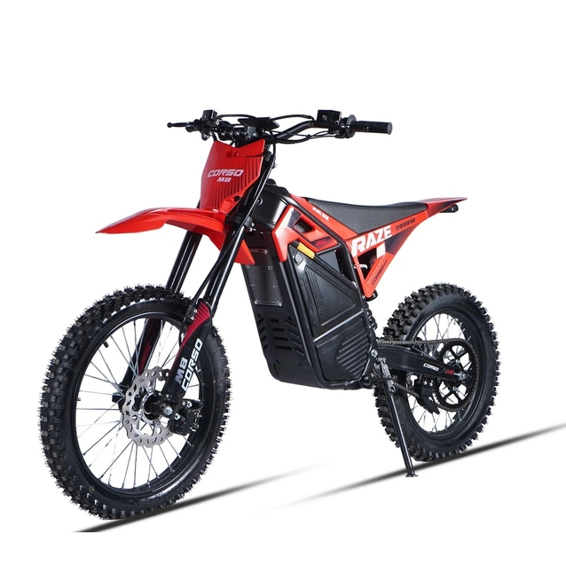 Електродіртбайк Corso «RAZE M8» GT-77080 двигун 2999W, акумулятор 72V 35Ah літієвий, чорно-червоний, колеса 19/17 " фото westvelo.com