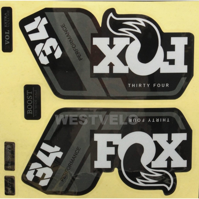 Наклейки на вилку. FOX "прінт 27" фото westvelo.com